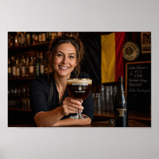 Belgische herberg souvenir welkom kunstposter poster