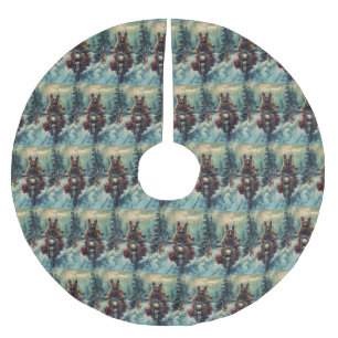 Belgische Herder Hond Rijden Motorfiets Kerstmis Kerstboom Rok