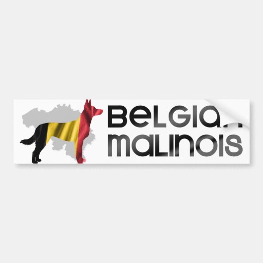 Belgische herder - Malinois Bumpersticker (Voorkant)