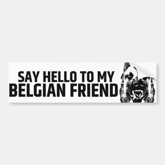 Belgische herder - Malinois Bumpersticker (Voorkant)
