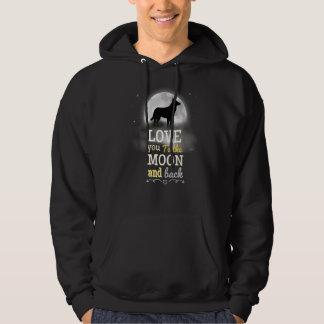 Belgische herder Malinois houdt van de maan Hoodie
