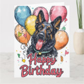 Belgische Herder met Ballonnen Kaart (Voorkant)