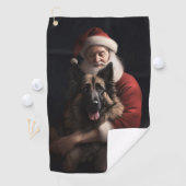 Belgische Herder Sinterklaas Feestelijke Kerstmis Golfhanddoek (Insitu)