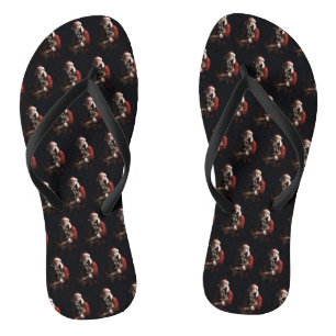 Belgische Herder Sinterklaas Feestelijke Kerstmis Teenslippers