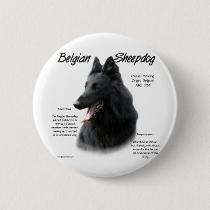 Belgische herdershond geschiedenis; Alles over her Ronde Button 5,7 Cm