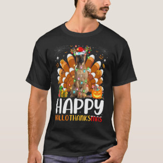 Belgische Herdershond Halloween Kerstmis Hallothan T-shirt