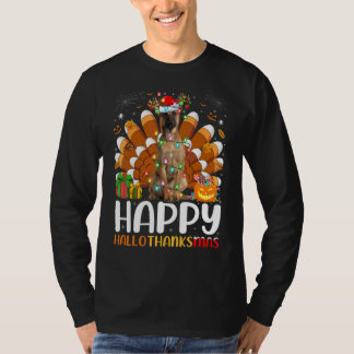 Belgische Herdershond Halloween Kerstmis Hallothan T-shirt