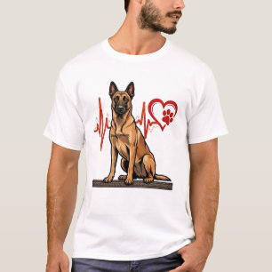 Belgische Herdershond Hartslag Poot Hart T-shirt
