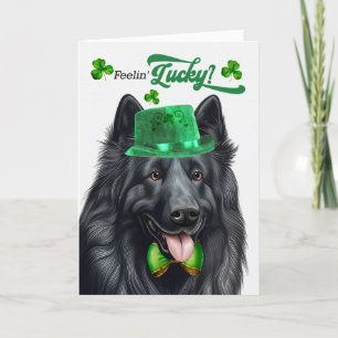 Belgische herdershond Lucky St Patrick's Day Feestdagen Kaart