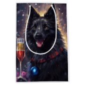 Belgische herdershond Nieuwjaar Medium Cadeauzakje (Voorkant)