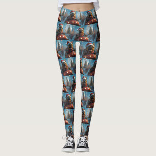 Belgische Herdershond Roller Coaster Kerstmis Leggings