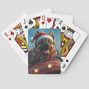 Belgische Herdershond Roller Coaster Kerstmis Pokerkaarten