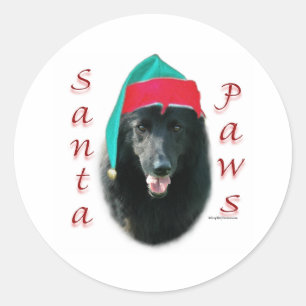 Belgische herdershond Santa Paws Ronde Sticker