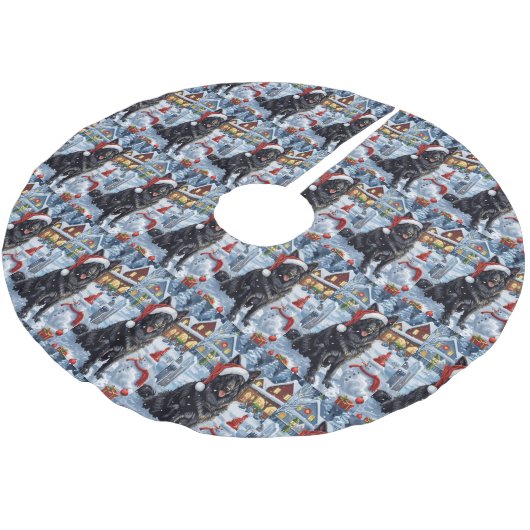 Belgische Herdershond Winter Wonderland Kerstmis Kerstboom Rok (Gekanteld)