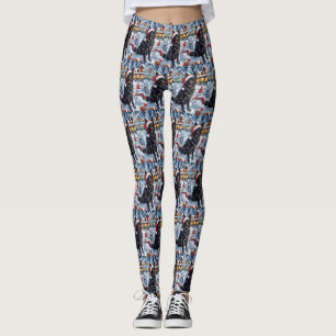 Belgische Herdershond Winter Wonderland Kerstmis Leggings