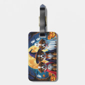 Belgische Herdershonden Pompoen Halloween Grappig Bagagelabel (Achterkant verticaal)