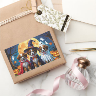 Belgische Herdershonden Pompoen Halloween Grappig Rechthoekige Sticker