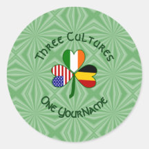 Belgische Ierse Amerikaanse Klaver Vlag Gepersonal