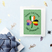 Belgische Ierse Amerikaanse Shamrock vlag geperson