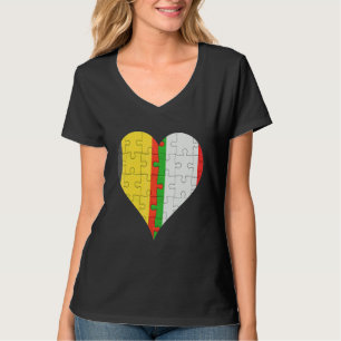 Belgische Italiaanse vlag : Heart T-shirt