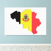 Belgische kaart canvas afdruk (Insitu (Houten vloer))