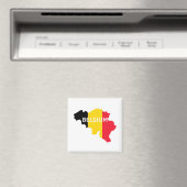 Belgische kaart en vlag magneet (Insitu (Vaatwasser))