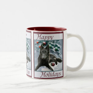 Belgische kerstcadeautjes bij Sheepdog Tweekleurige Koffiemok