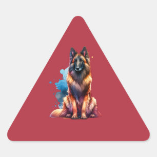 Belgische Laekenois Hond Driehoek Sticker