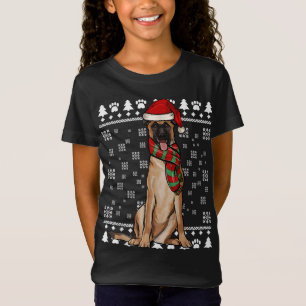 Belgische Malinoi Dog Santa Hat Xmas Ugandekerst T-shirt