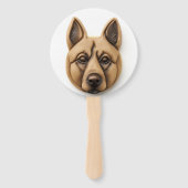 Belgische Malinoi-hond 3D-geïnspireerd Handwaaier (Voorkant)