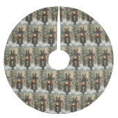 Belgische Malinoi Hond Rijden Motorfiets Kerstmis Kerstboom Rok (Voorkant)