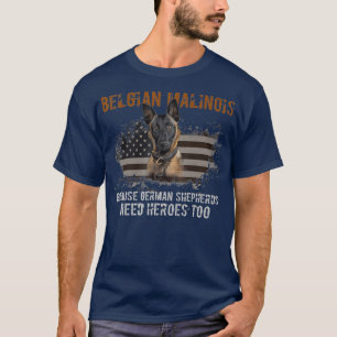 Belgische Malinois Amerikaanse vlag Funny Dog Gift T-shirt