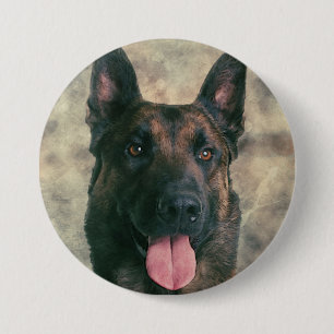 Belgische Malinois - Belgische herder - Maligator Ronde Button 7,6 Cm