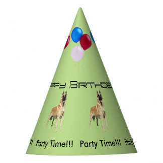 Belgische Malinois Birthday Feesthoedjes