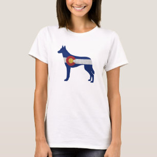 Belgische Malinois Colorado Flag Silhouette T-shirt