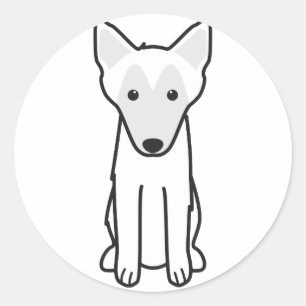 Belgische Malinois Dog Cartoon Ronde Sticker