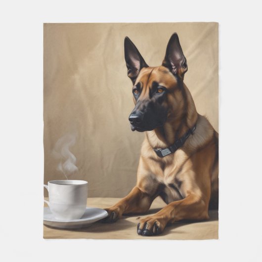 Belgische Malinois Fleece Deken (Voorkant)
