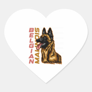 Belgische Malinois Hart Sticker