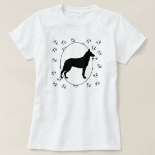Belgische Malinois Hearts en Pawprints T-shirt