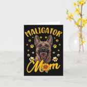 Belgische Malinois-hondenras Maligator Mama Kaart (Gele Bloem)