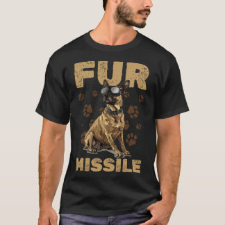 Belgische Malinois-hondenras vacht raket T-shirt