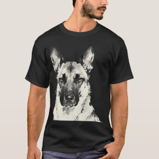 Belgische Malinois inkt schildering close-up T-shirt