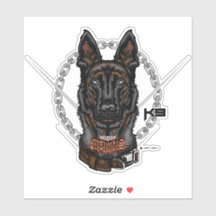 Belgische Malinois K9 Kracht - ELIT3 Sticker