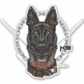 Belgische Malinois K9 Kracht - ELIT3 Sticker (Voorkant)