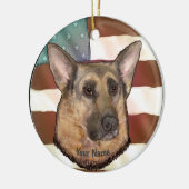 Belgische Malinois Keramisch Ornament (Links)