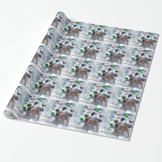 Belgische Malinois kerst Cadeaupapier (Uitgerold)