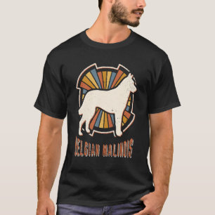 Belgische Malinois  Klassieke Retro Dog Love T-shirt