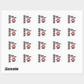 Belgische Malinois mam 2 Ronde Sticker (Vel)