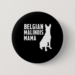 Belgische Malinois Mama Silhouette Ronde Button 5,7 Cm