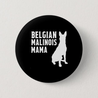 Belgische Malinois Mama Silhouette Ronde Button 5,7 Cm